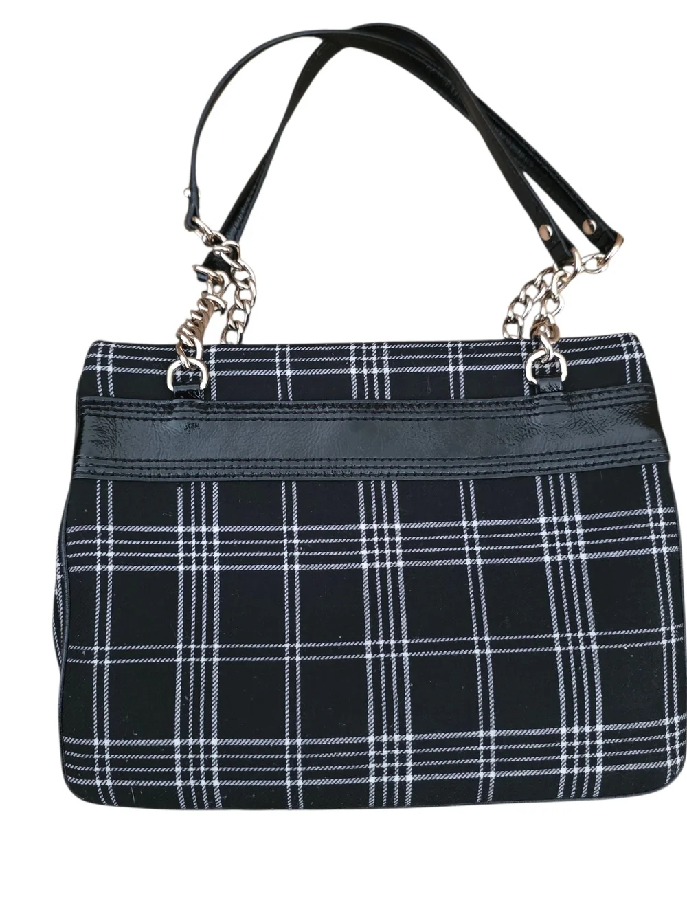 Kate Spade New York Primrose Hill Darcy Plaid Black White Shoulder Bag